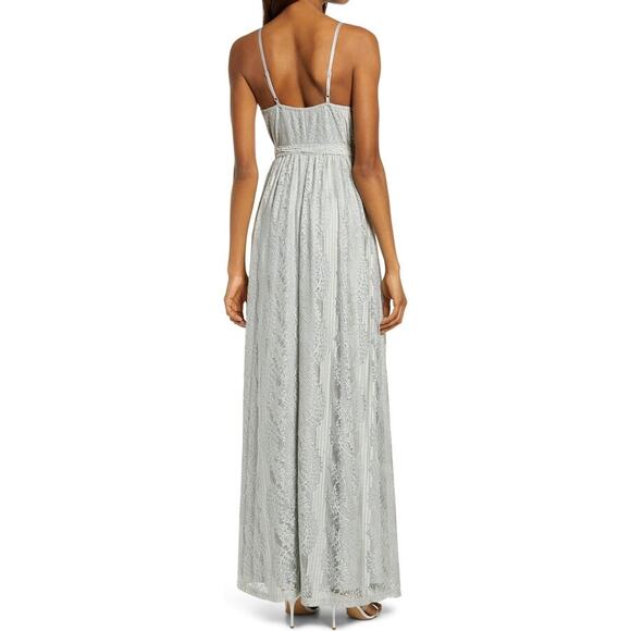 Lulus‎ Lovely in Lace Embroidered Wrap Maxi Dress Gown Small NWT - Picture 5 of 6